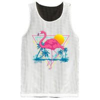 Pink Flamingo Beach Summer Vibes Palm Trees Tropical Summer Mesh Reversible Basketball Jersey Tank
