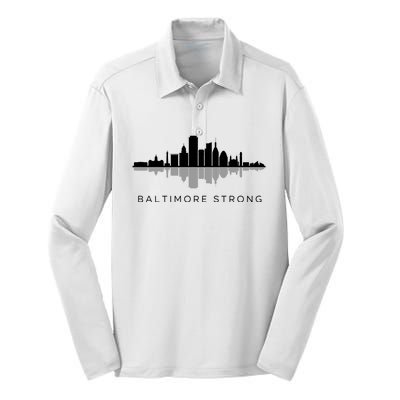 Pray For Baltimore Francis Scott Key Baltimore Silk Touch Performance Long Sleeve Polo