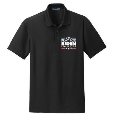 Pray For Biden Psalm 109:8 Dry Zone Grid Polo