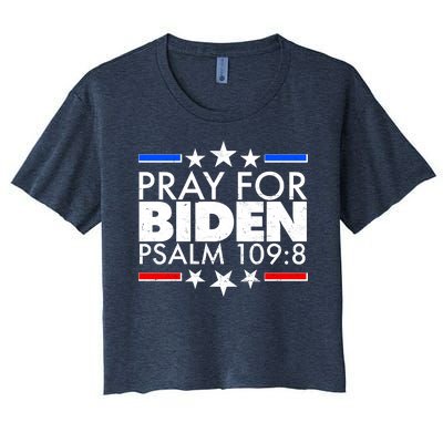 Pray For Biden Psalm 109:8 Women's Crop Top Tee