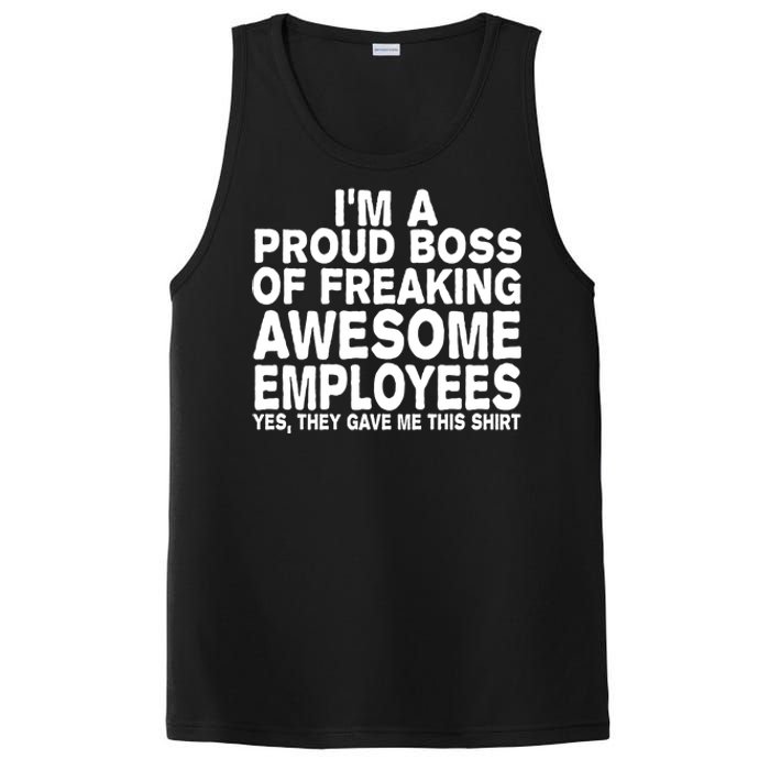 Proud Freaking Boss Of Awesome Employees Funny Gift PosiCharge Competitor Tank