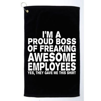 Proud Freaking Boss Of Awesome Employees Funny Gift Golf Towel