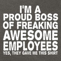 Proud Freaking Boss Of Awesome Employees Funny Gift Cotton Canvas Backpack