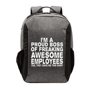 Proud Freaking Boss Of Awesome Employees Funny Gift Vector Backpack