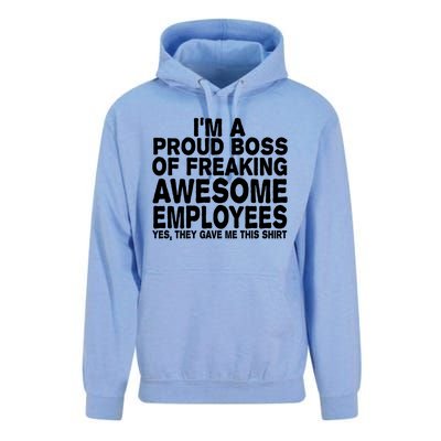 Proud Freaking Boss Of Awesome Employees Funny Gift Unisex Surf Hoodie