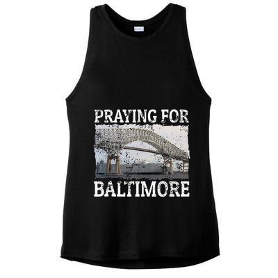Praying For Baltimore The Baltimore Bridge Ladies PosiCharge Tri-Blend Wicking Tank