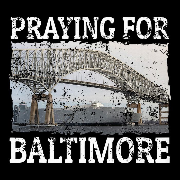 Praying For Baltimore The Baltimore Bridge Tall T-Shirt