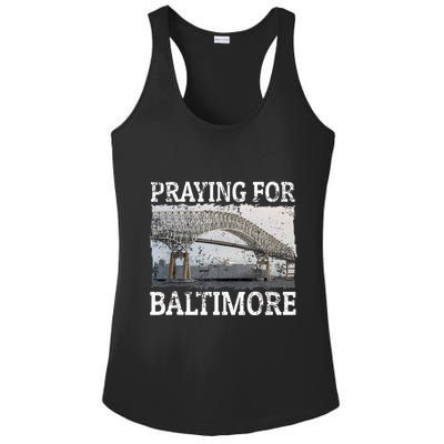 Praying For Baltimore The Baltimore Bridge Ladies PosiCharge Competitor Racerback Tank