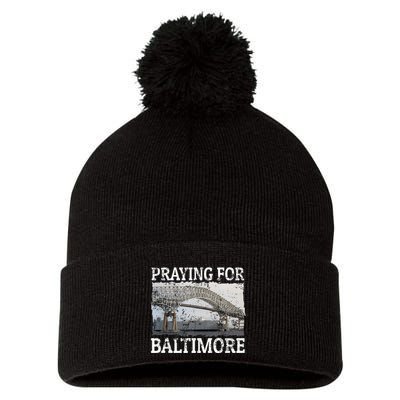 Praying For Baltimore The Baltimore Bridge Pom Pom 12in Knit Beanie