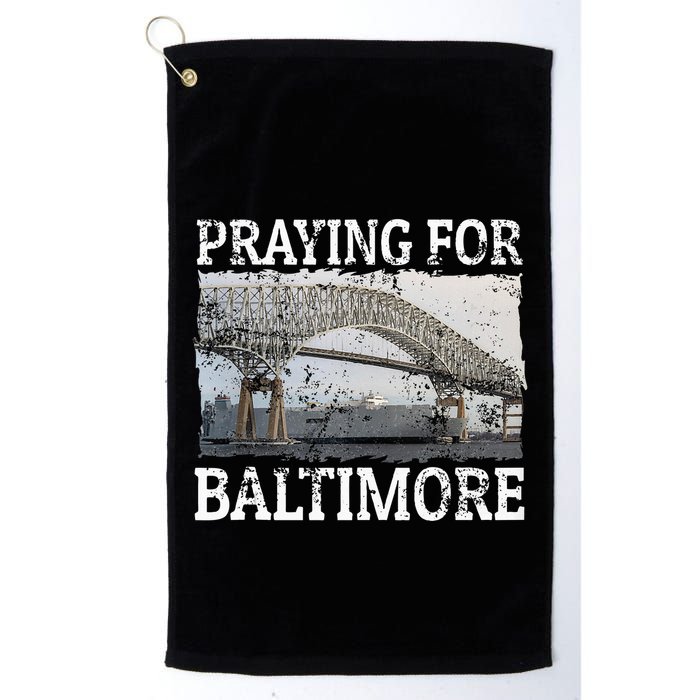 Praying For Baltimore The Baltimore Bridge Golf Towel