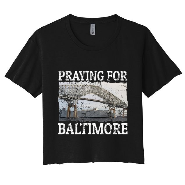 Praying For Baltimore The Baltimore Bridge Crop Top