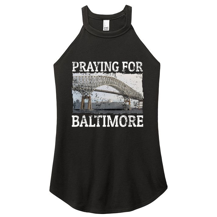 Praying For Baltimore The Baltimore Bridge Women's Perfect Tri Rocker Tank