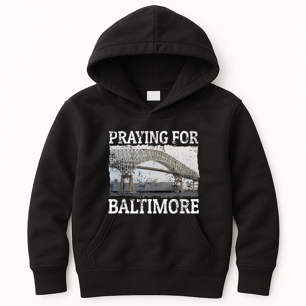 Praying For Baltimore The Baltimore Bridge Kids Hoodie