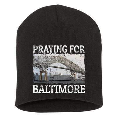 Praying For Baltimore The Baltimore Bridge Short Acrylic Beanie