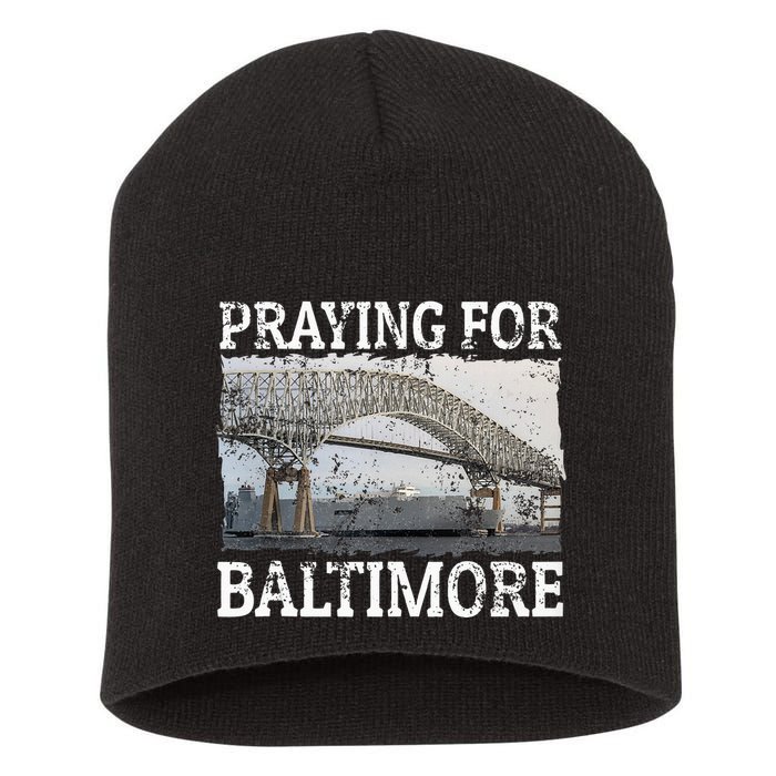 Praying For Baltimore The Baltimore Bridge Short Acrylic Beanie