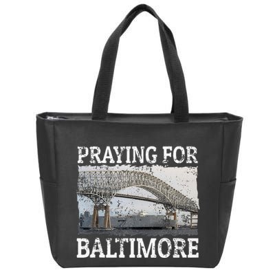Praying For Baltimore The Baltimore Bridge Zip Tote Bag