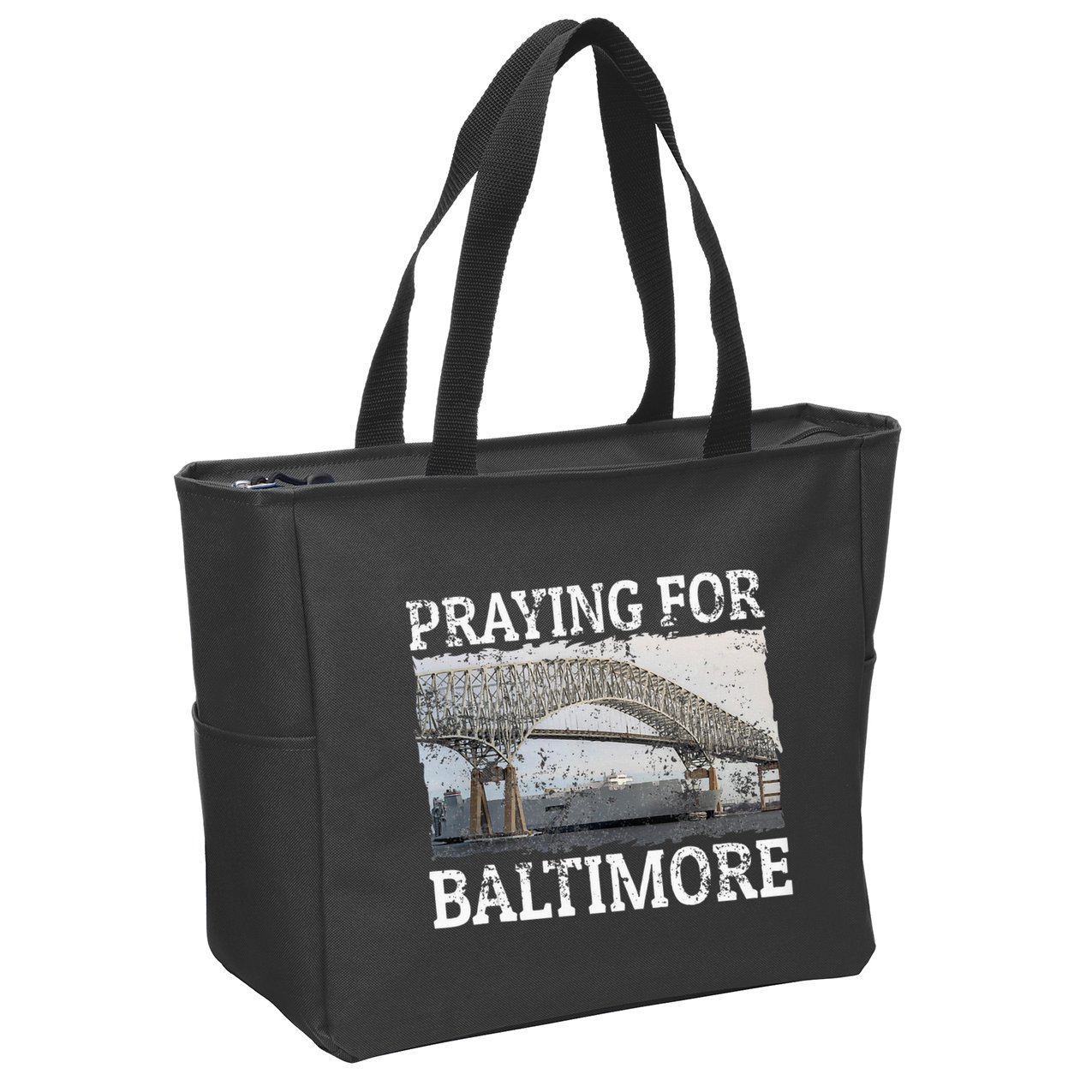Praying For Baltimore The Baltimore Bridge Zip Tote Bag