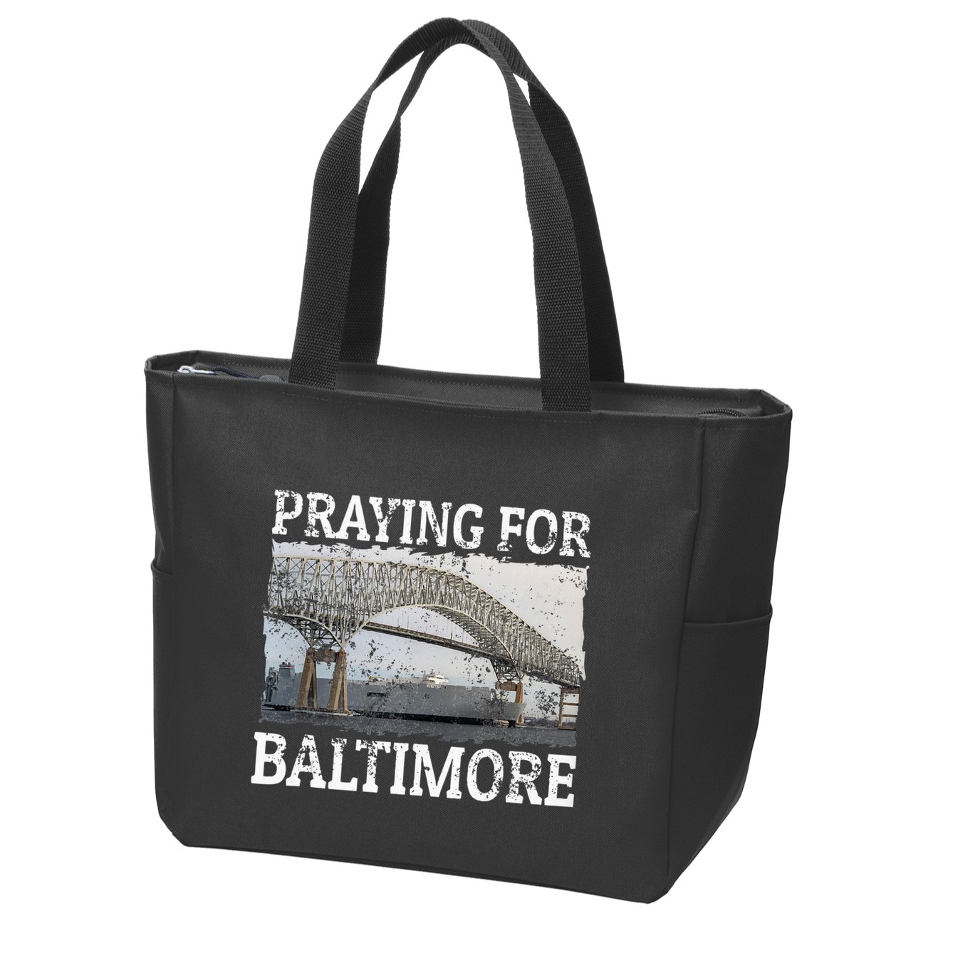 Praying For Baltimore The Baltimore Bridge Zip Tote Bag