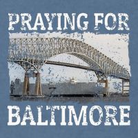Praying For Baltimore The Baltimore Bridge Garment-Dyed Sweatshirt