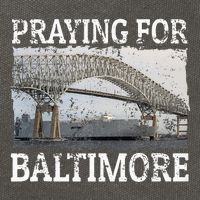 Praying For Baltimore The Baltimore Bridge Cotton Canvas Backpack