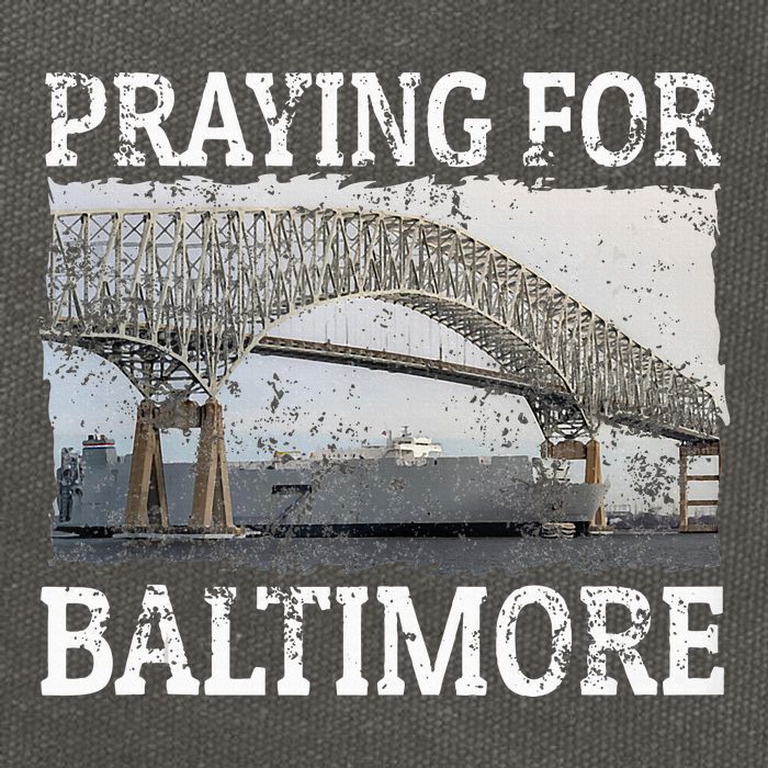 Praying For Baltimore The Baltimore Bridge Cotton Canvas Backpack