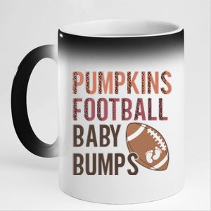 Pumpkins Football Baby Bumps 11oz Black Color Changing Mug