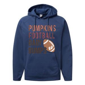 Pumpkins Football Baby Bumps Performance Fleece Hoodie