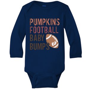 Pumpkins Football Baby Bumps Baby Long Sleeve Bodysuit