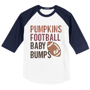 Pumpkins Football Baby Bumps Baseball Sleeve Shirt