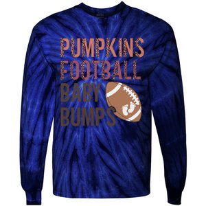 Pumpkins Football Baby Bumps Tie-Dye Long Sleeve Shirt