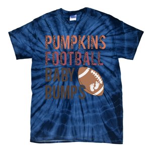 Pumpkins Football Baby Bumps Tie-Dye T-Shirt