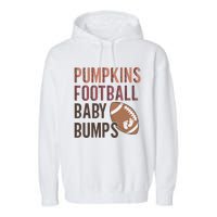 Pumpkins Football Baby Bumps Garment-Dyed Fleece Hoodie