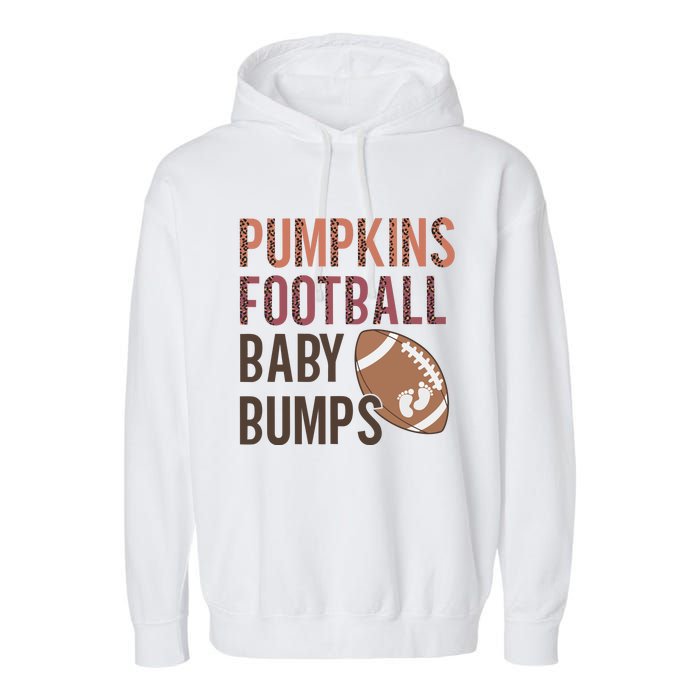 Pumpkins Football Baby Bumps Garment-Dyed Fleece Hoodie