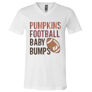 Pumpkins Football Baby Bumps V-Neck T-Shirt