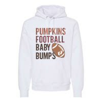 Pumpkins Football Baby Bumps Premium Hoodie