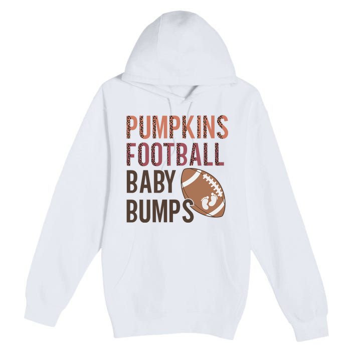 Pumpkins Football Baby Bumps Premium Pullover Hoodie