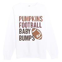 Pumpkins Football Baby Bumps Premium Crewneck Sweatshirt