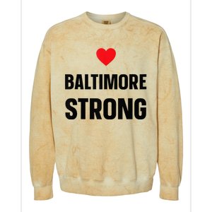 Pray For Baltimore Bridge Baltimore Strong Colorblast Crewneck Sweatshirt