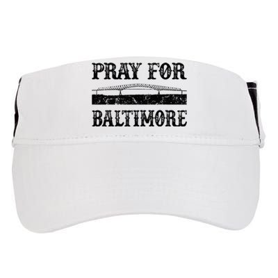 Pray For Baltimore Francis Scott Key Bridge Adult Drive Performance Visor