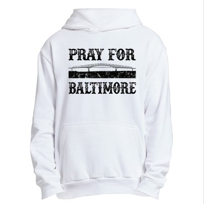 Pray For Baltimore Francis Scott Key Bridge Urban Pullover Hoodie