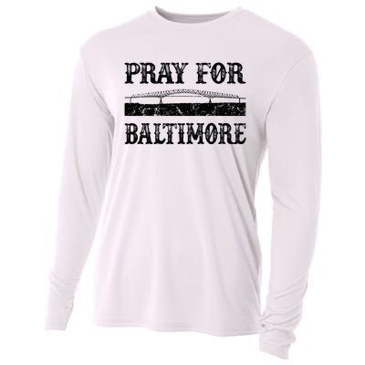 Pray For Baltimore Francis Scott Key Bridge Cooling Performance Long Sleeve Crew