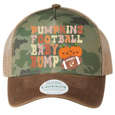 Pumpkins Football Baby Bumps Fall Thanksgiving Pregnancy Legacy Tie Dye Trucker Hat