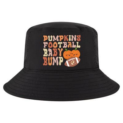 Pumpkins Football Baby Bumps Fall Thanksgiving Pregnancy Cool Comfort Performance Bucket Hat