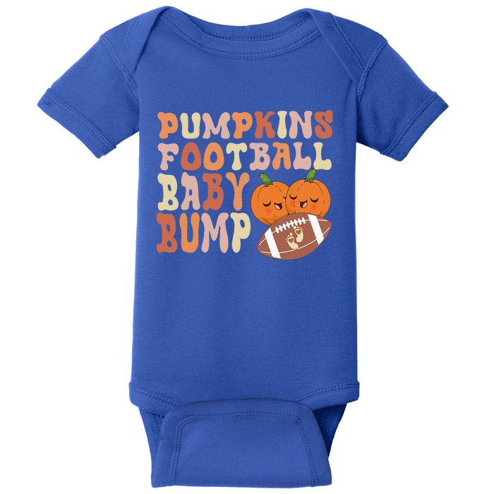 Pumpkins Football Baby Bumps Fall Thanksgiving Pregnancy Baby Bodysuit