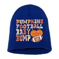 Pumpkins Football Baby Bumps Fall Thanksgiving Pregnancy Short Acrylic Beanie