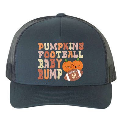 Pumpkins Football Baby Bumps Fall Thanksgiving Pregnancy Yupoong Adult 5-Panel Trucker Hat