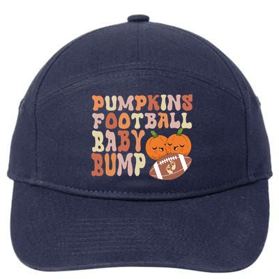 Pumpkins Football Baby Bumps Fall Thanksgiving Pregnancy 7-Panel Snapback Hat