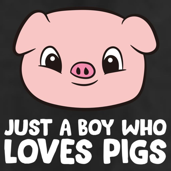 Pig Farmer Boy Just A Boy Who Loves Pigs Cool Gift 7 Panel Mesh Trucker Snapback Hat