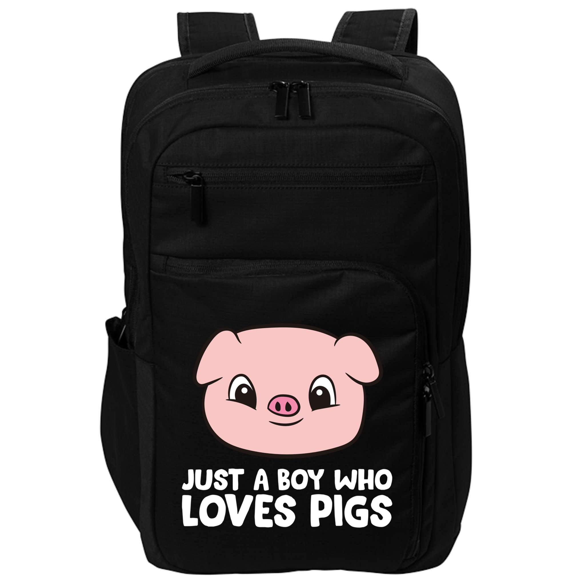 Pig Farmer Boy Just A Boy Who Loves Pigs Cool Gift Impact Tech Backpack