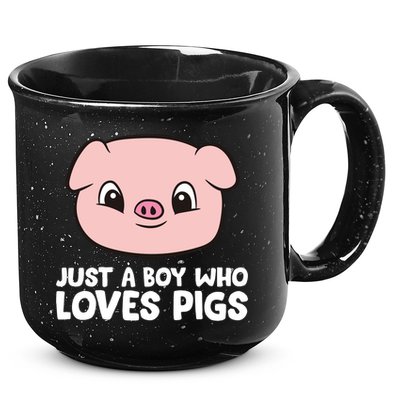 Pig Farmer Boy Just A Boy Who Loves Pigs Cool Gift 15oz Campfire Ceramic Mug